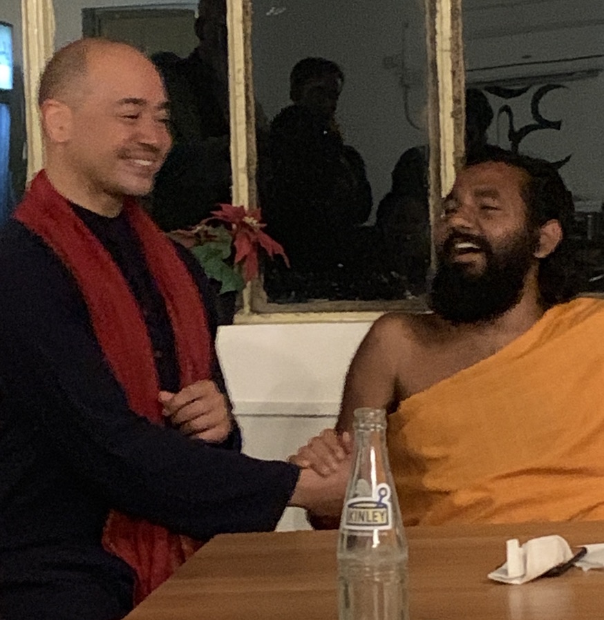 Ajahn Samvara (Geoff Malone) with Swami Sashwat